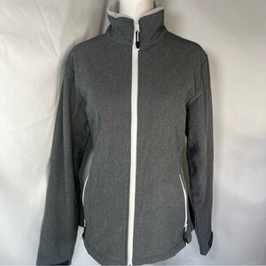 Roper Women's Softshell Jacket Gray‎ with White Details Size XL